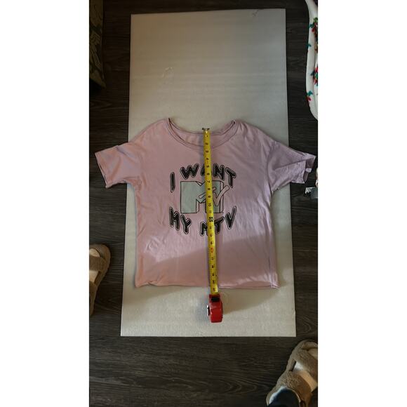 American Eagle Outfitters X MTV Purple Tee XS Concert Festival Summer Music 80s - Picture 7 of 9